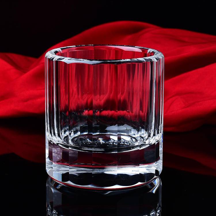 Natural Crystal Melted Cup - Faceted Single Cup | Elegant & Pure