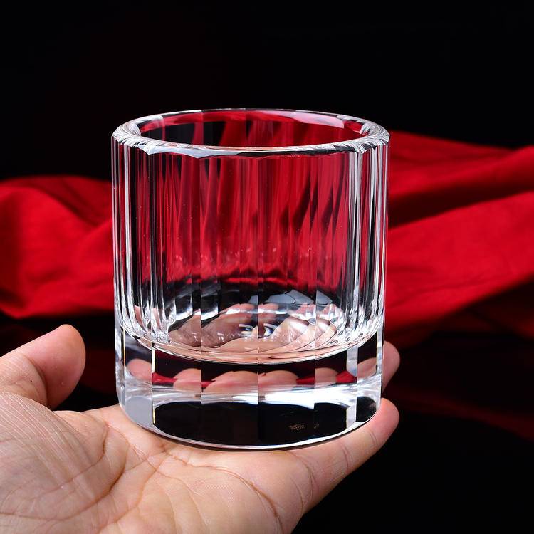 Natural Crystal Melted Cup - Faceted Single Cup | Elegant & Pure