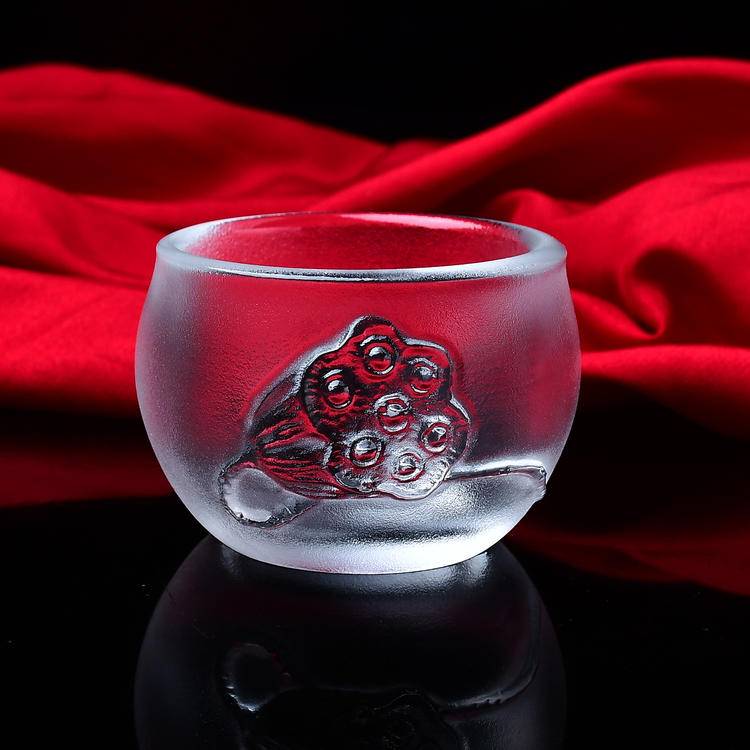 Natural Crystal Melting Cup - Lotus Pod Single Cup | Handmade Artisan Teaware for Mindful Tea Rituals