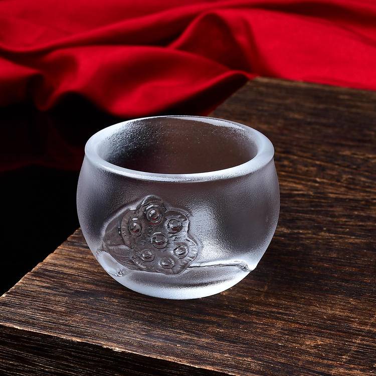 Natural Crystal Melting Cup - Lotus Pod Single Cup | Handmade Artisan Teaware for Mindful Tea Rituals