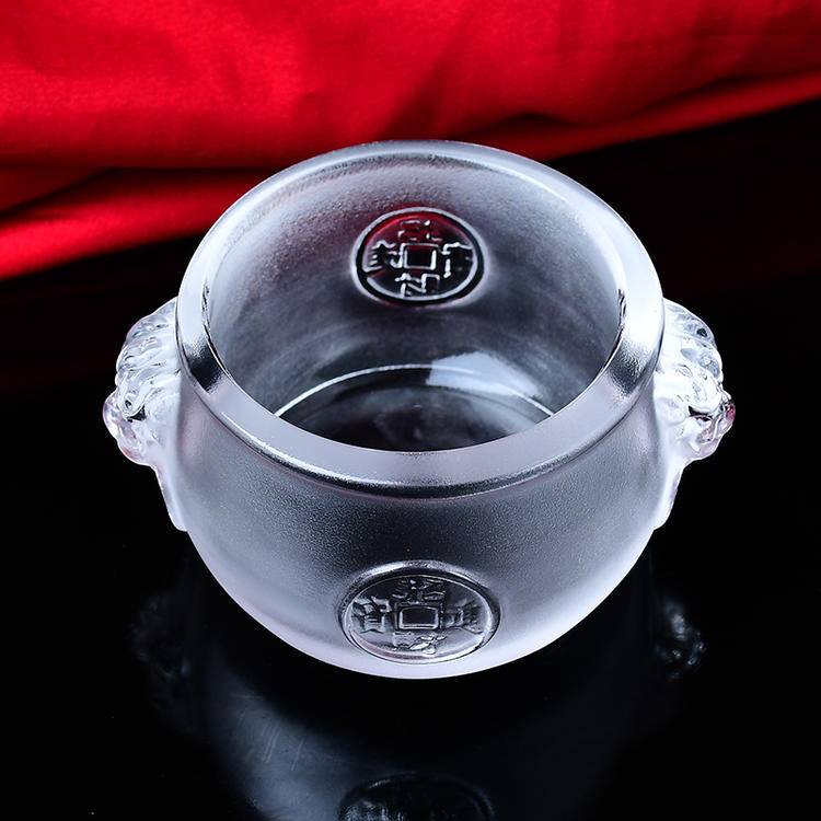 Natural Crystal Melting Cup - Auspicious Beast 'Zhao Cai Jin Bao' Single Cup | Premium Tea Ware