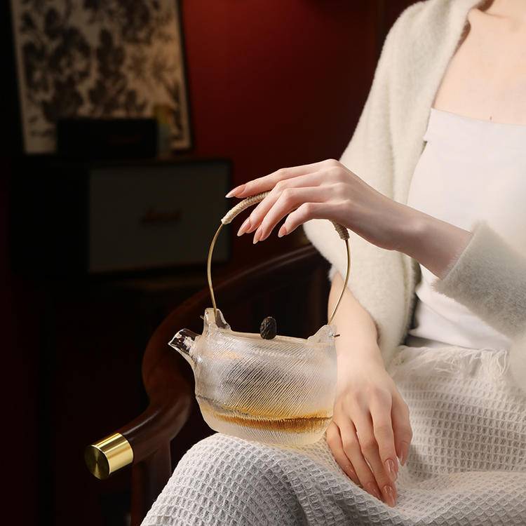 Handcrafted Natural Crystal Teaware Set | Melted Crystal Cups & Teapots