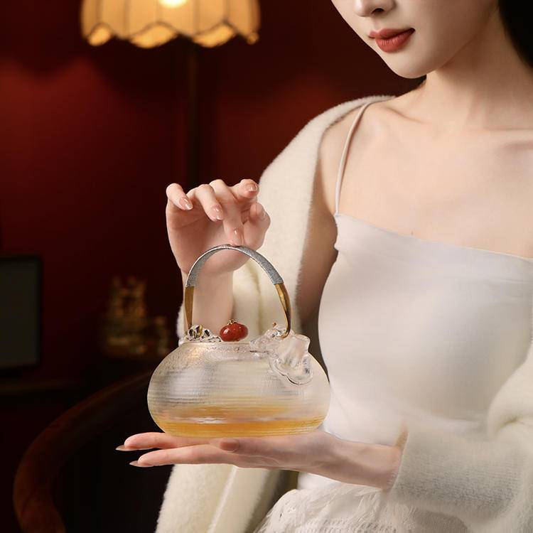 Natural Fused Crystal Teaware Set | Hand-Polished & Heat-Resistant