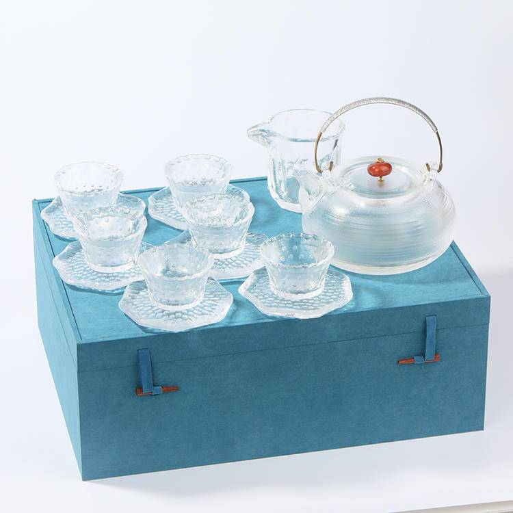 Natural Fused Crystal Teaware Set | Hand-Polished & Heat-Resistant