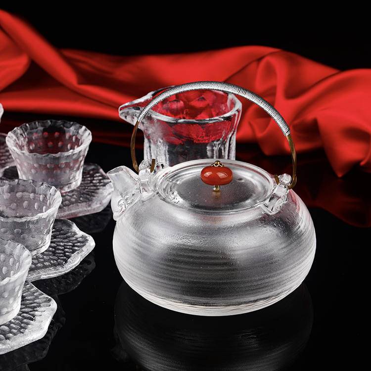Natural Fused Crystal Teaware Set | Hand-Polished & Heat-Resistant