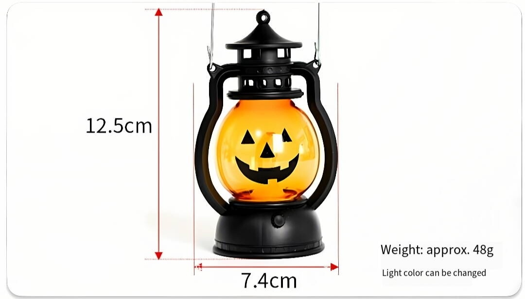 Spooky Halloween Handheld Lights: Pumpkin, Skull & Ghost LED String Decor