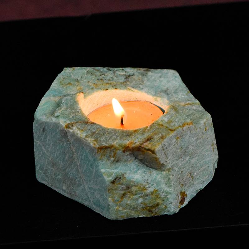 Natural Crystal Candle Holders: Fluorite,  Amethyst, Rose Quartz &More|Handcrafted Stone Home Decor