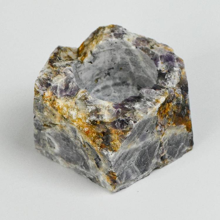 Natural Crystal Candle Holders: Fluorite,  Amethyst, Rose Quartz &More|Handcrafted Stone Home Decor