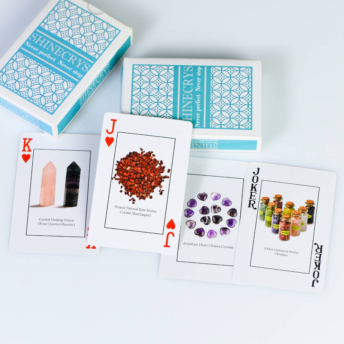 Custom PVC Plastic Playing Cards - Waterproof, Washable & Crystal Pattern Printed