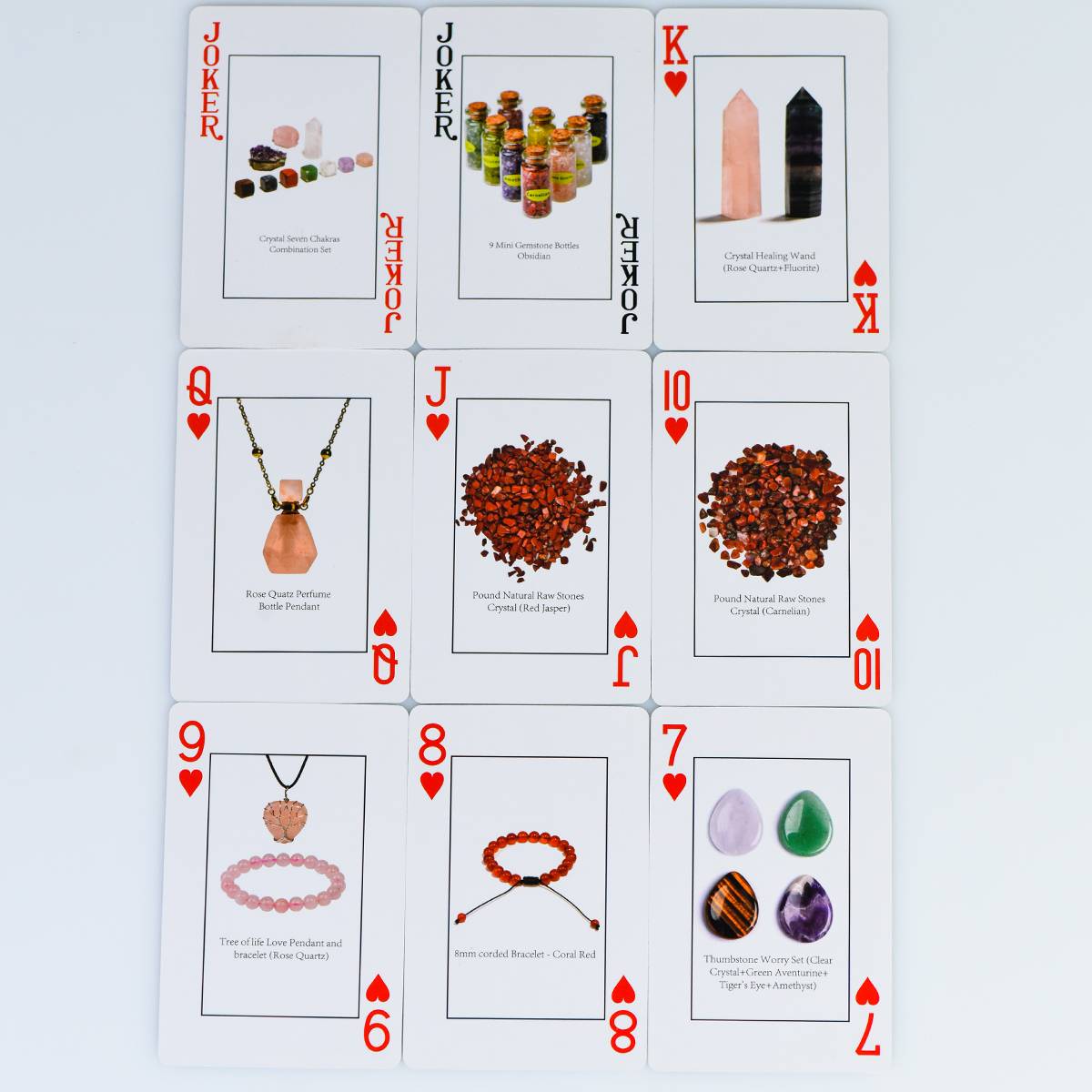 Custom PVC Plastic Playing Cards - Waterproof, Washable & Crystal Pattern Printed