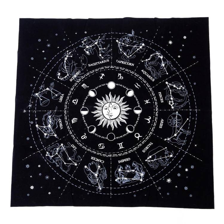 Mystical Tarot Tablecloth & Velvet Cloth Pad - Sacred Divination Mat with Non-Woven Patterns