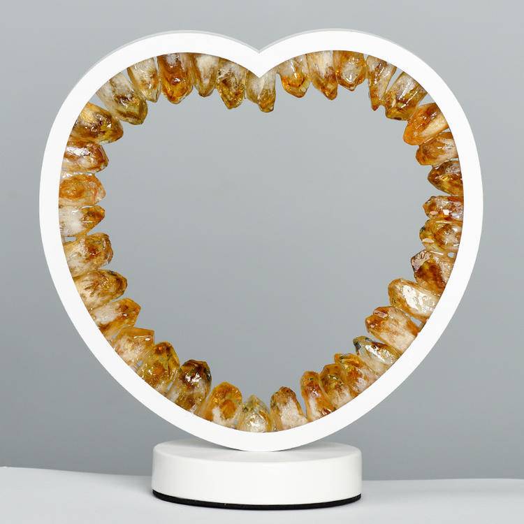 Natural Crystal Night Light - Color Changing Transparent Stone Heart Lamp & Atmosphere Gift
