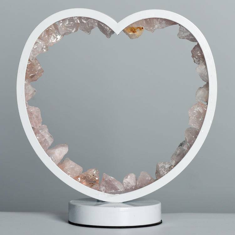 Natural Crystal Night Light - Color Changing Transparent Stone Heart Lamp & Atmosphere Gift