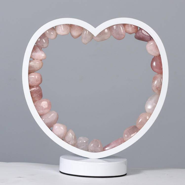 Natural Crystal Night Light - Color Changing Transparent Stone Heart Lamp & Atmosphere Gift