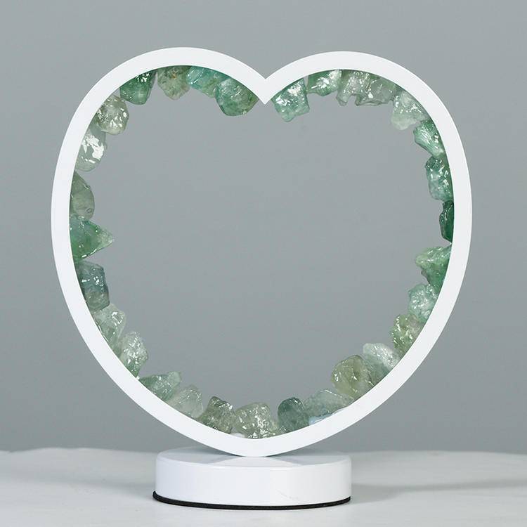 Natural Crystal Night Light - Color Changing Transparent Stone Heart Lamp & Atmosphere Gift