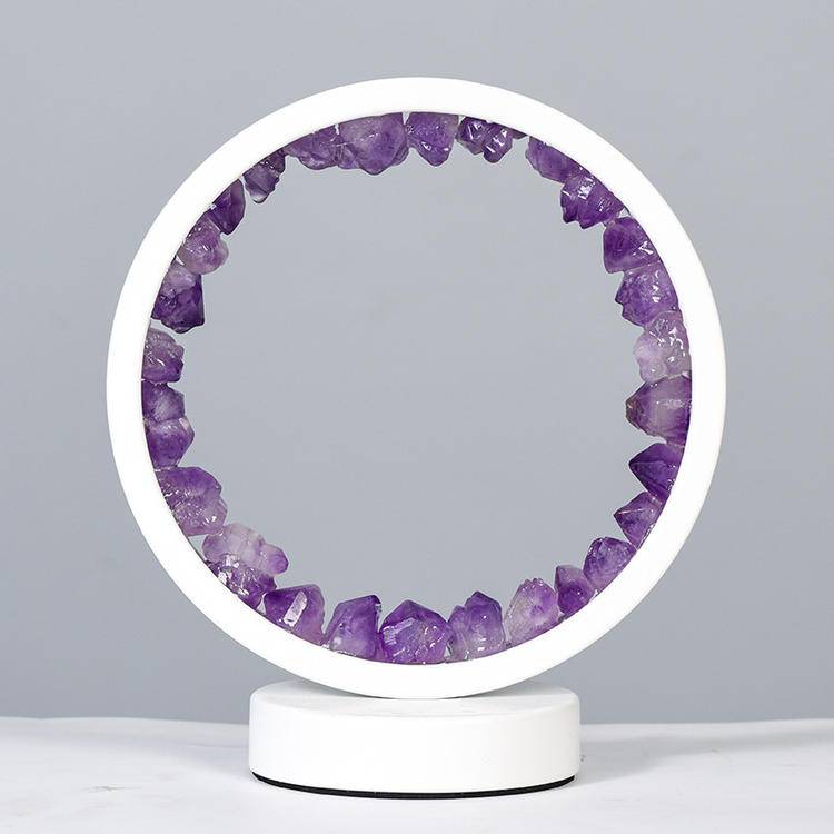 Natural Crystal Night Light - Color Changing Transparent Stone Heart Lamp & Atmosphere Gift