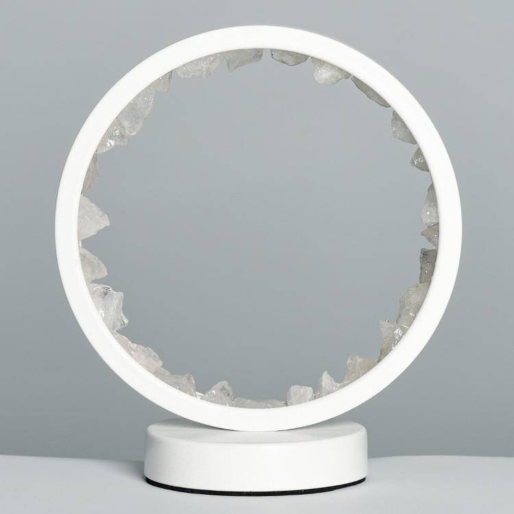 Natural Crystal Night Light - Color Changing Transparent Stone Heart Lamp & Atmosphere Gift