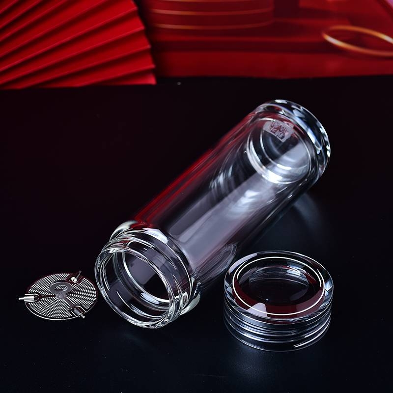 Premium Crystal Double-Wall Glass Cup - Elegant & Durable Drinkware