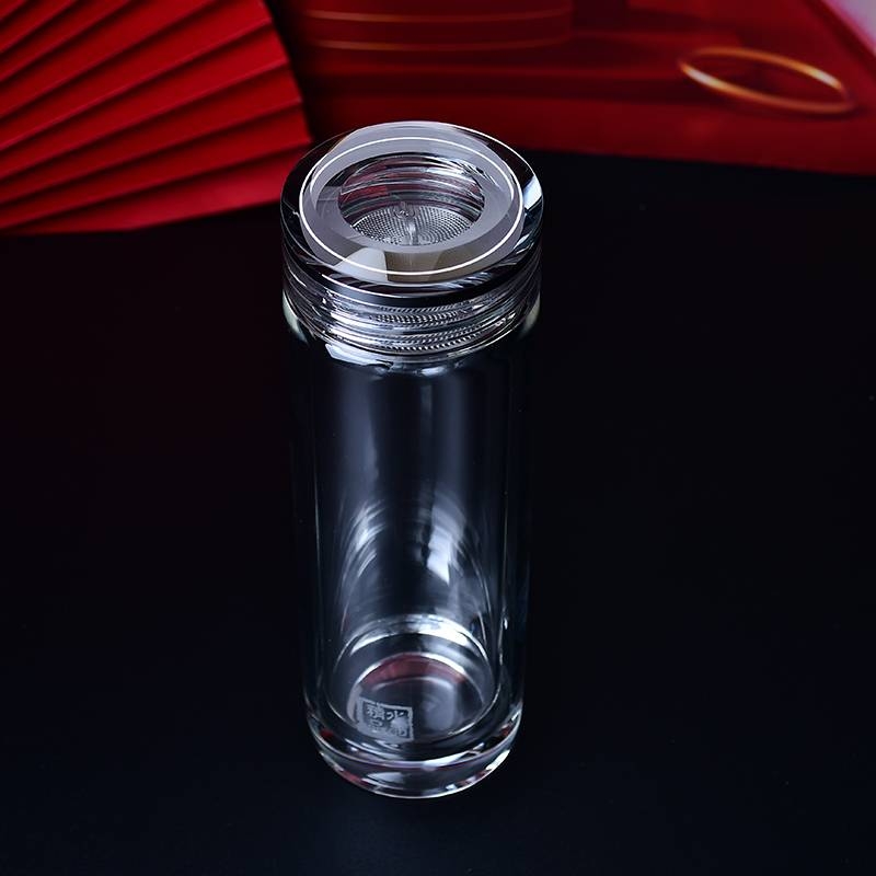 Premium Crystal Double-Wall Glass Cup - Elegant & Durable Drinkware